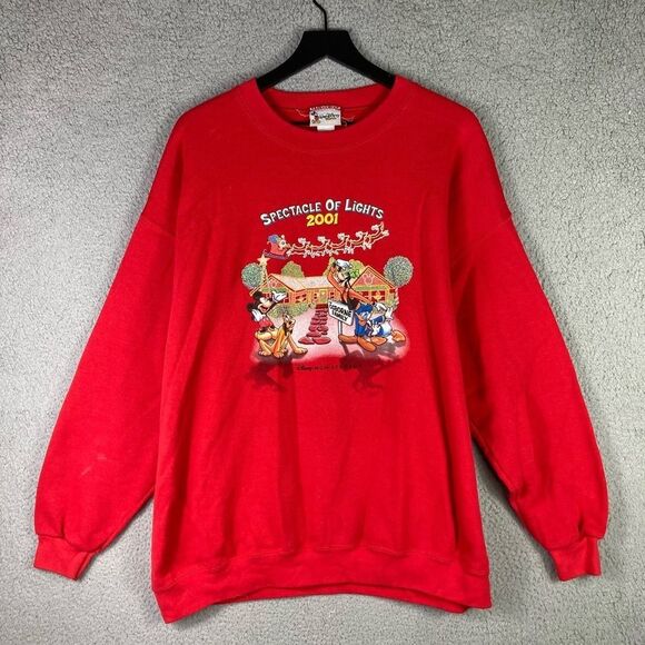 VTG Disney 2001 Spectacle of Lights Sweatshirt‎ 2XL Rare Christmas - Picture 8 of 15